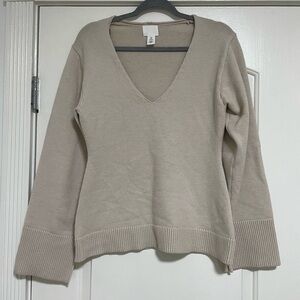 H&M V-Neck Beige Sweater